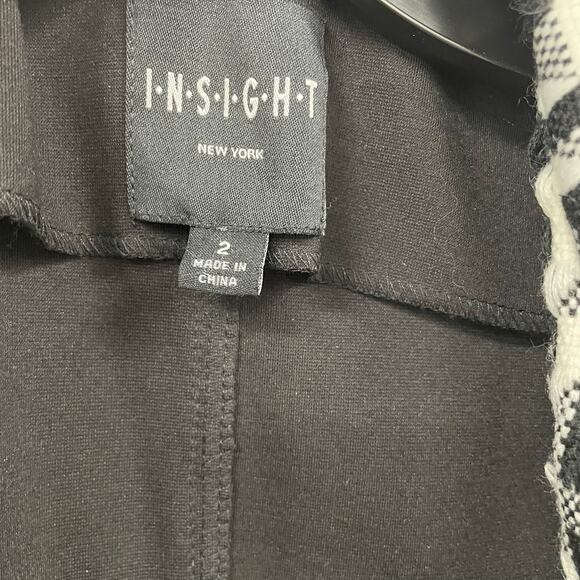 NWT Insight New York Zipper Accent Black White Houndstooth Jacket Womens 2 - Picture 7 of 7